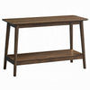 Fexy Sofa Console Table | 48" Top w Lower Shelf | Walnut Brown