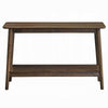 Fexy Sofa Console Table | 48" Top w Lower Shelf | Walnut Brown