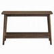 Fexy Sofa Console Table | 48" Top w Lower Shelf | Walnut Brown