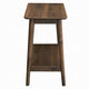 Fexy Sofa Console Table | 48" Top w Lower Shelf | Walnut Brown