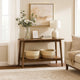 Fexy Sofa Console Table | 48" Top w Lower Shelf | Walnut Brown