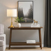 Fexy Sofa Console Table | 48" Top w Lower Shelf | Walnut Brown