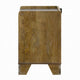 Gary Nightstand w LED | 1 Drawer & Open Cubby | Farmhouse Aspen Brown