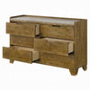 Gary 59" Dresser | 6 Drawers w Cutout Handles | Farmhouse Aspen Brown
