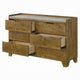Gary 59" Dresser | 6 Drawers w Cutout Handles | Farmhouse Aspen Brown
