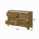 Gary 59" Dresser | 6 Drawers w Cutout Handles | Farmhouse Aspen Brown