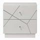 Esy Nightstand | 2 Drawers w Crystal Knobs | White Carved Pattern