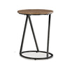 Kai 3pc Living Room Occasional Table Set | Round | Black Metal Angled Frame