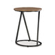 Kai 3pc Living Room Occasional Table Set | Round | Black Metal Angled Frame