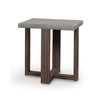 Eaim 3pc Occasional Table Set | Gray Faux Stone Pattern Top | Brown Frame