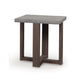 Eaim 3pc Occasional Table Set | Gray Faux Stone Pattern Top | Brown Frame