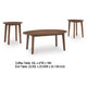 Hosi 3pc Living Room Occasional Table Set | Oval Tops | Round Tapered Legs