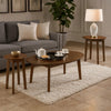 Hosi 3pc Living Room Occasional Table Set | Oval Tops | Round Tapered Legs