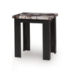 Poim 3pc Occasional Coffee & End Table Set | White Brown Faux Marble Top