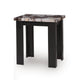 Poim 3pc Occasional Coffee & End Table Set | White Brown Faux Marble Top