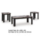 Poim 3pc Occasional Coffee & End Table Set | White Brown Faux Marble Top