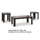 Poim 3pc Occasional Coffee & End Table Set | White Brown Faux Marble Top