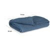 70 x 54 Leri Throw Blanket | Set of 3 | Machine Knitted Blue Cotton