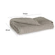 70 x 54 Leri Throw Blanket | Set of 3 | Machine Knitted Gray Cotton