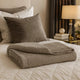 70 x 54 Leri Throw Blanket | Set of 3 | Machine Knitted Gray Cotton