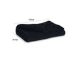 70 x 54 Leri Throw Blanket | Set of 3 | Machine Knitted Black Cotton