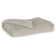 70 x 54 Leri Throw Blanket | Set of 3 | Machine Knitted Beige Cotton