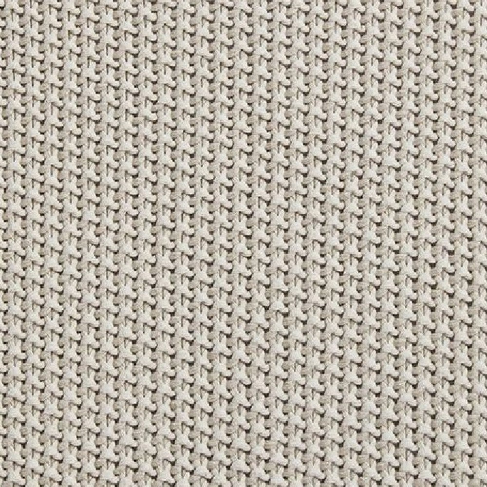 70 x 54 Leri Throw Blanket | Set of 3 | Machine Knitted Beige Cotton