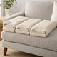 70 x 54 Leri Throw Blanket | Set of 3 | Machine Knitted Beige Cotton