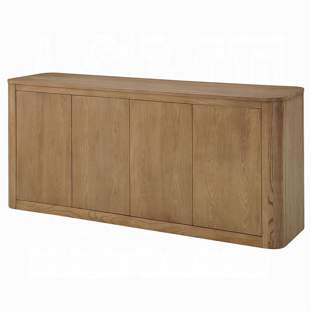 Sery 72" Sideboard Server | 4 Cabinet Doors | 2 Shelf | Natural Oak Brown