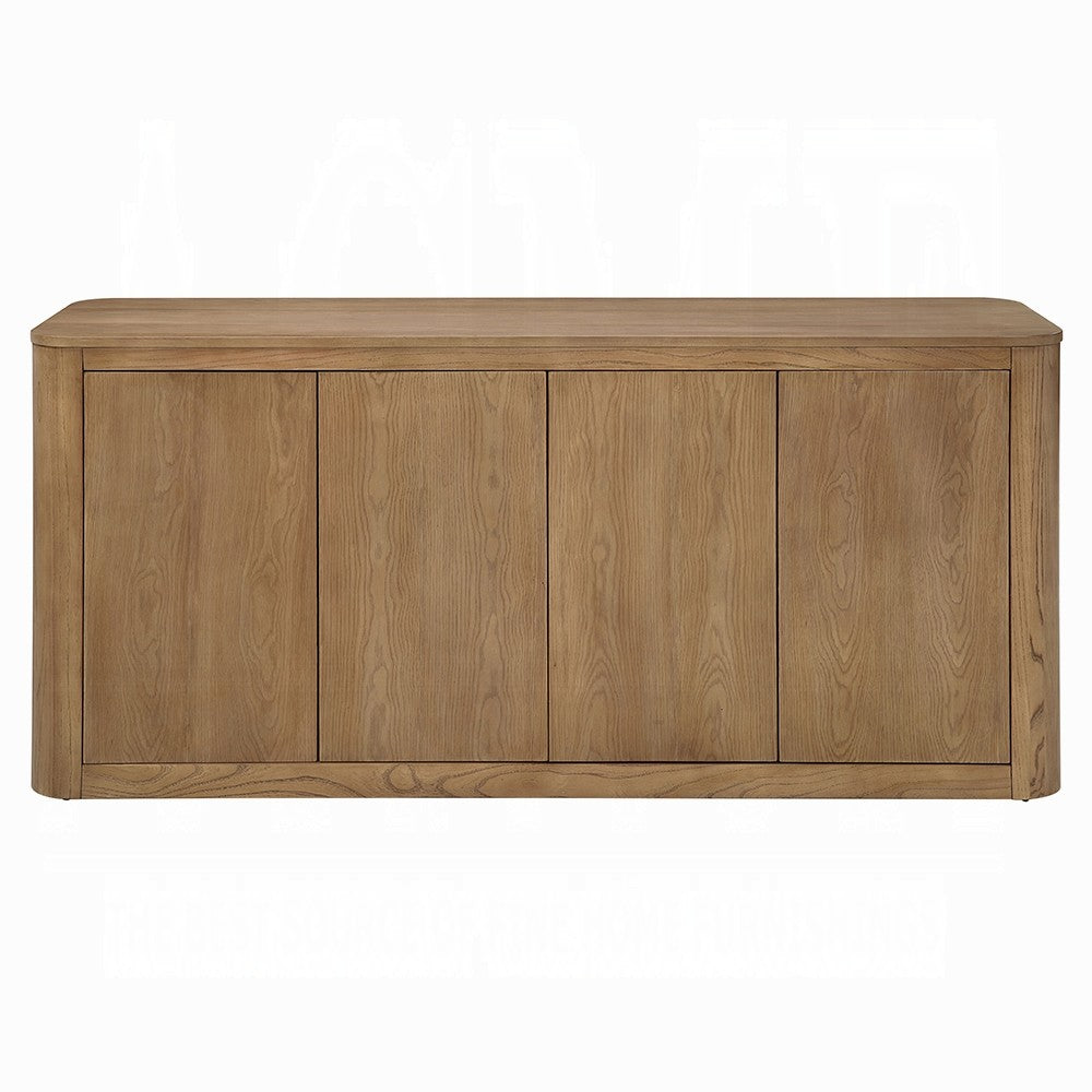 Sery 72" Sideboard Server | 4 Cabinet Doors | 2 Shelf | Natural Oak Brown