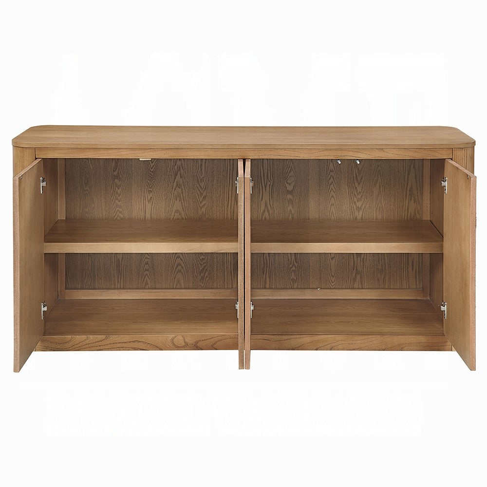 Sery 72" Sideboard Server | 4 Cabinet Doors | 2 Shelf | Natural Oak Brown
