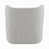Sely Contemporary Accent Chair | Gray Tweed Fabric Curved Back | Round Base