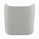 Sely Contemporary Accent Chair | Gray Tweed Fabric Curved Back | Round Base