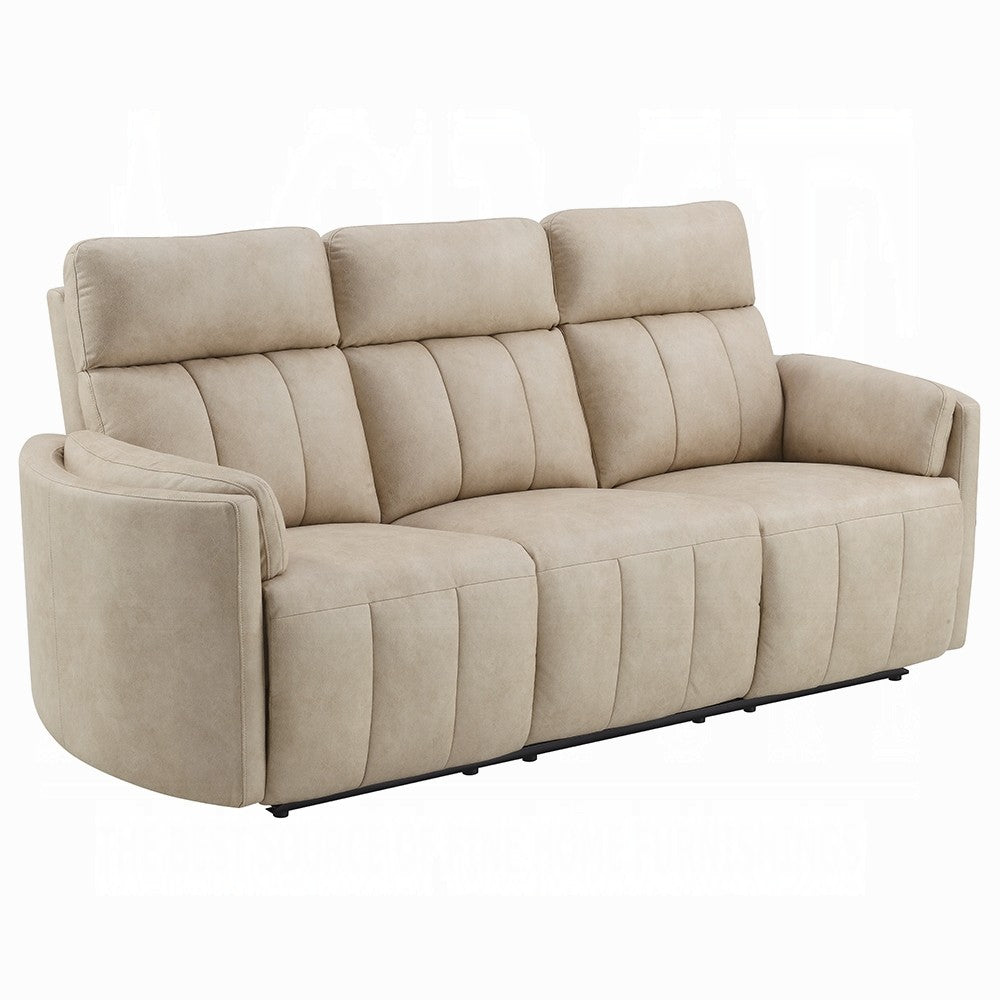 Sonny Manual Motion Recliner Sofa | Plush Dark Beige Polish Microfiber