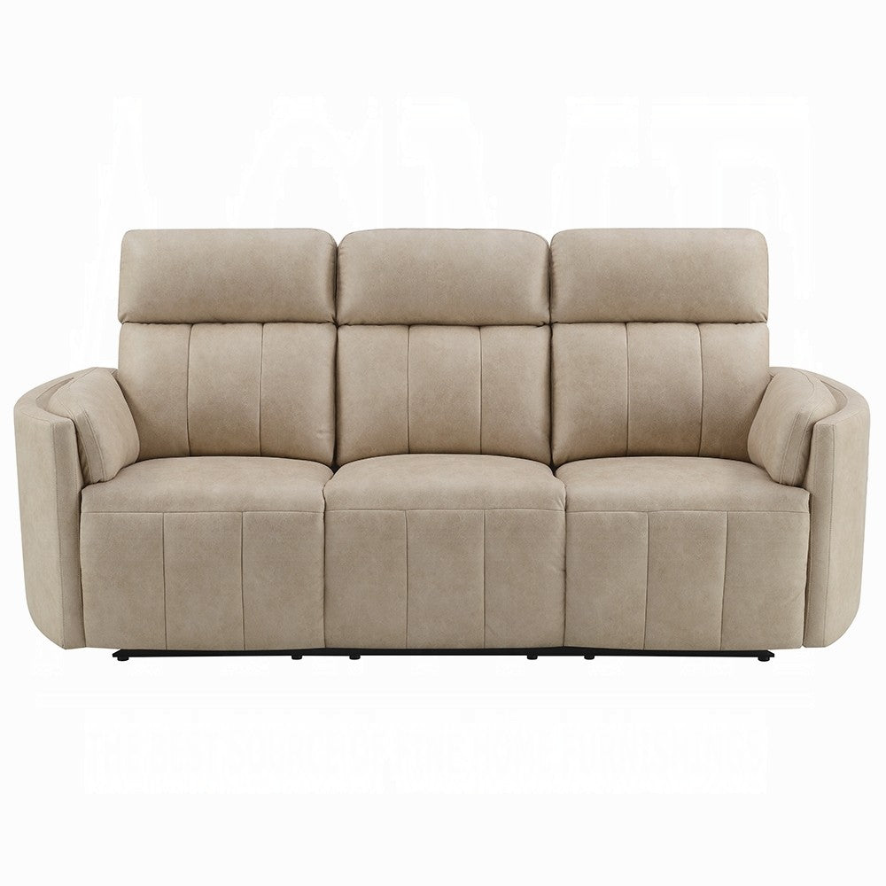 Sonny Manual Motion Recliner Sofa | Plush Dark Beige Polish Microfiber
