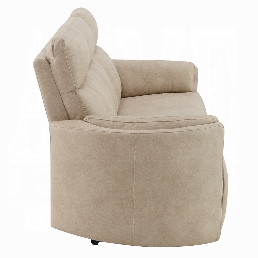 Sonny Manual Motion Recliner Sofa | Plush Dark Beige Polish Microfiber