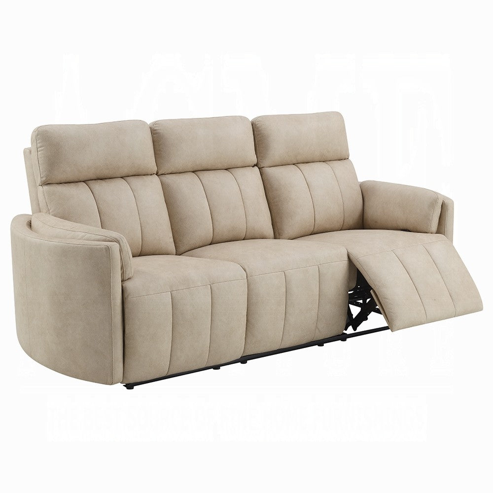 Sonny Manual Motion Recliner Sofa | Plush Dark Beige Polish Microfiber
