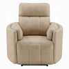 Sonny Manual Motion Glider Swivel Recliner Chair | Dark Beige Polish Microfiber
