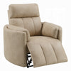 Sonny Manual Motion Glider Swivel Recliner Chair | Dark Beige Polish Microfiber
