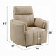 Sonny Manual Motion Glider Swivel Recliner Chair | Dark Beige Polish Microfiber