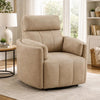 Sonny Manual Motion Glider Swivel Recliner Chair | Dark Beige Polish Microfiber