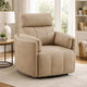Sonny Manual Motion Glider Swivel Recliner Chair | Dark Beige Polish Microfiber