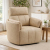 Sonny Manual Motion Glider Swivel Recliner Chair | Dark Beige Polish Microfiber