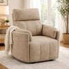 Sonny Manual Motion Glider Swivel Recliner Chair | Dark Beige Polish Microfiber