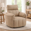 Sonny Manual Motion Glider Swivel Recliner Chair | Dark Beige Polish Microfiber