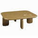 Jeny Coffee Table | 35" Square Top w Rounded Corners | Yellow Brown