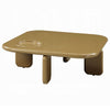 Jeny Coffee Table | 35" Square Top w Rounded Corners | Yellow Brown