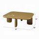 Jeny Coffee Table | 35" Square Top w Rounded Corners | Yellow Brown