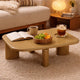 Jeny Coffee Table | 35" Square Top w Rounded Corners | Yellow Brown