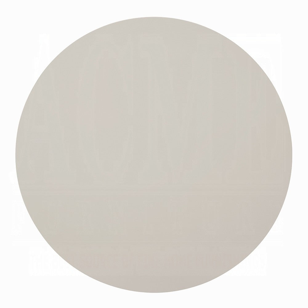 Jeny Side End Table | 24" Round Top w Pedestal Base | Light Gray